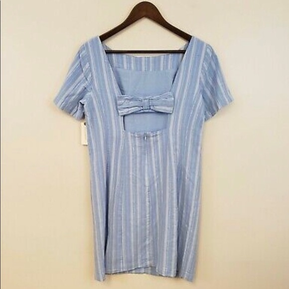 Anthropologie Cape May Bow Back Linen Mini Dress - Picture 3 of 8